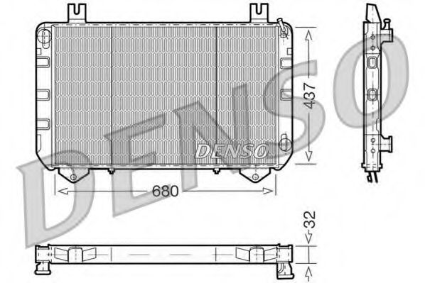 DRM10094 DENSO Cooling System Radiator, engine cooling