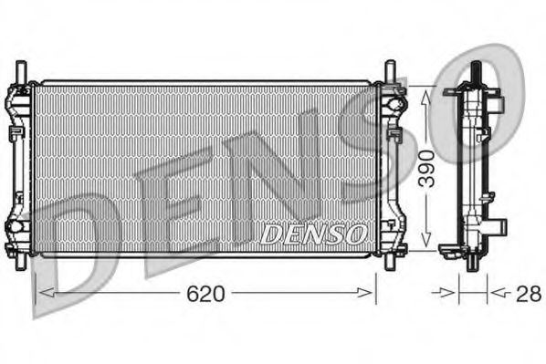 DRM10102 DENSO Radiator, engine cooling