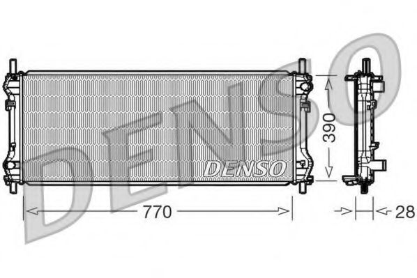 DRM10103 DENSO Cooling System Radiator, engine cooling