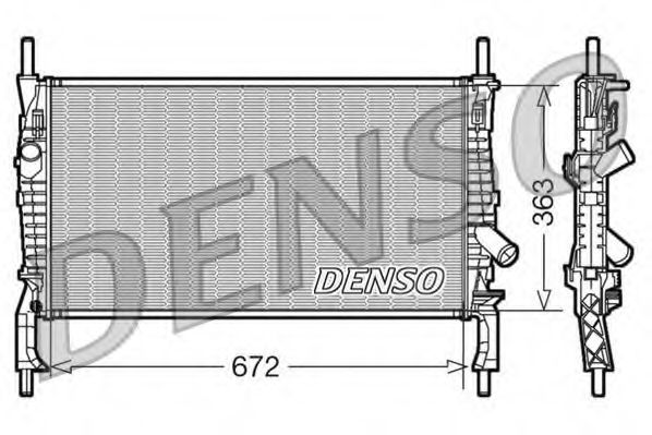 DRM10105 DENSO Cooling System Radiator, engine cooling