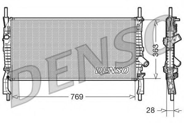 DRM10106 DENSO Cooling System Radiator, engine cooling