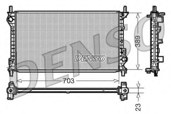 DRM10108 DENSO Cooling System Radiator, engine cooling