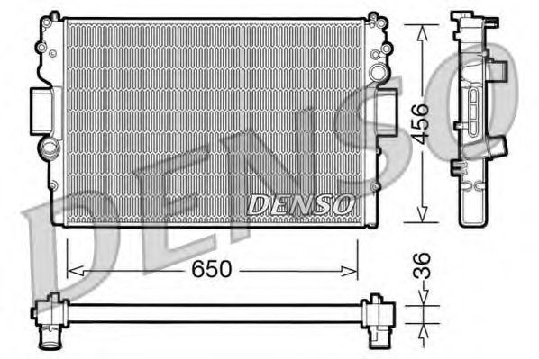 DRM12007 DENSO Cooling System Radiator, engine cooling