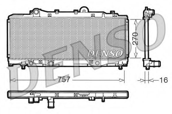 DRM13001 DENSO Cooling System Radiator, engine cooling