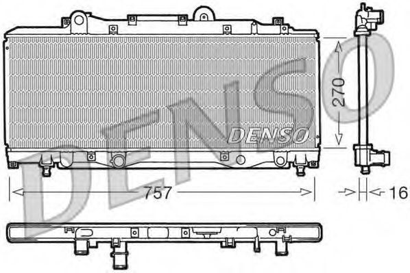 DRM13002 DENSO Cooling System Radiator, engine cooling
