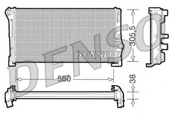 DRM13010 DENSO Cooling System Radiator, engine cooling