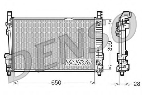 DRM17013 DENSO Охлаждение Радиатор, охлаждение двигателя