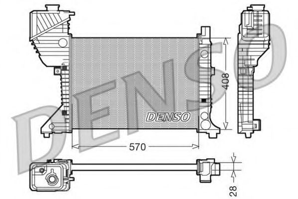 DRM17016 DENSO Cooling System Radiator, engine cooling