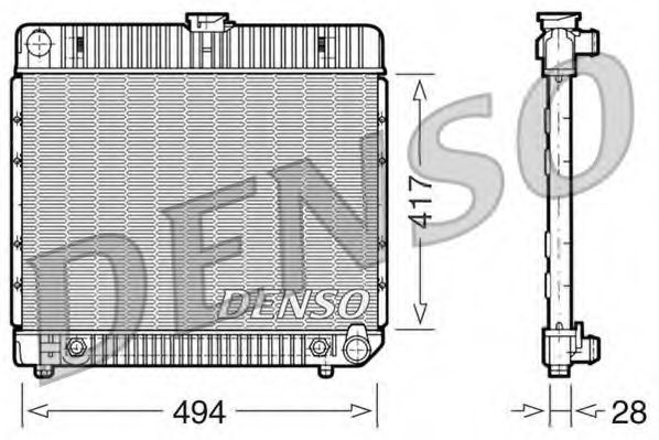 DRM17021 DENSO Cooling System Radiator, engine cooling