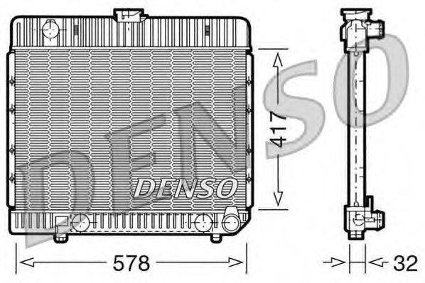 DRM17024 DENSO Cooling System Radiator, engine cooling