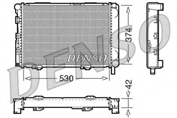 DRM17025 DENSO Cooling System Radiator, engine cooling