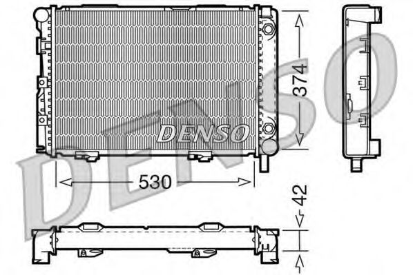 DRM17026 DENSO Cooling System Radiator, engine cooling