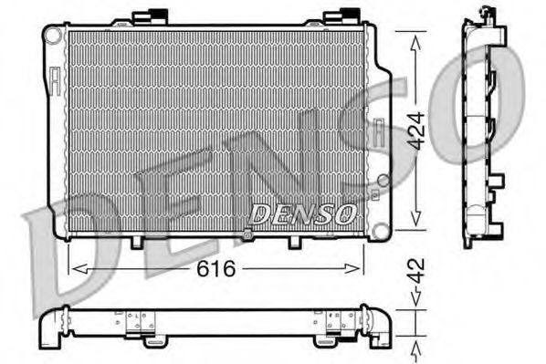 DRM17072 DENSO Cooling System Radiator, engine cooling