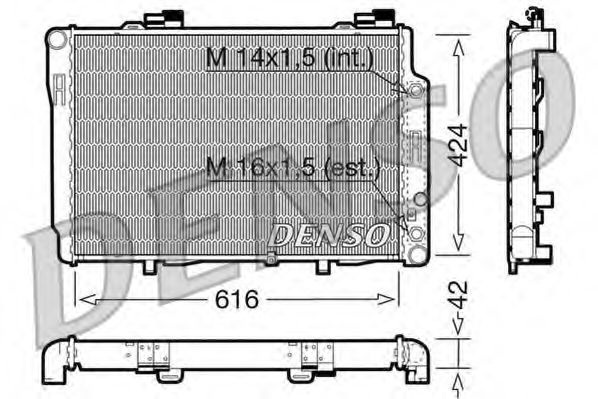 DRM17073 DENSO Cooling System Radiator, engine cooling