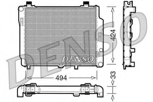 DRM17074 DENSO Cooling System Radiator, engine cooling