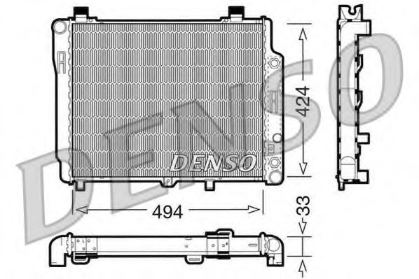 DRM17075 DENSO Cooling System Radiator, engine cooling