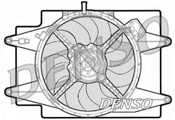 DER01001 DENSO Fan, radiator