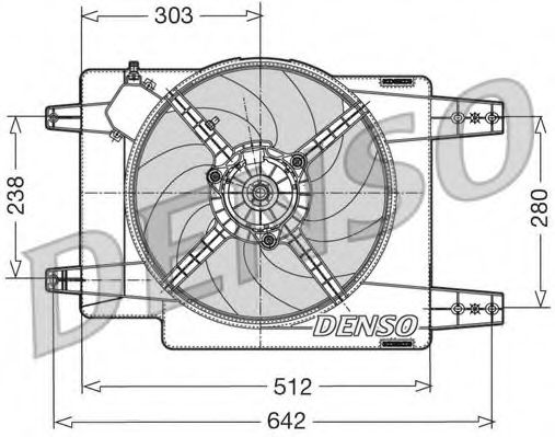 DER01011 DENSO Cooling System Fan, radiator