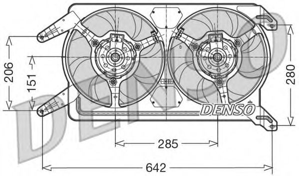 DER01012 DENSO Cooling System Fan, radiator