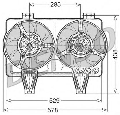 DER01016 DENSO Fan, radiator