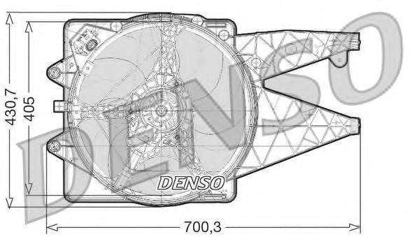 DER01021 DENSO Fan, radiator