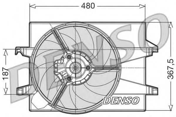 DER10002 DENSO Cooling System Fan, radiator