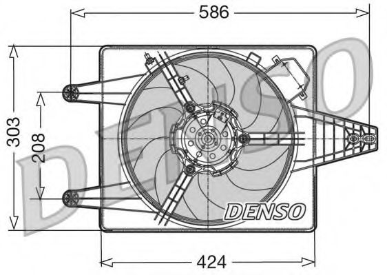 DER13010 DENSO Fan, radiator