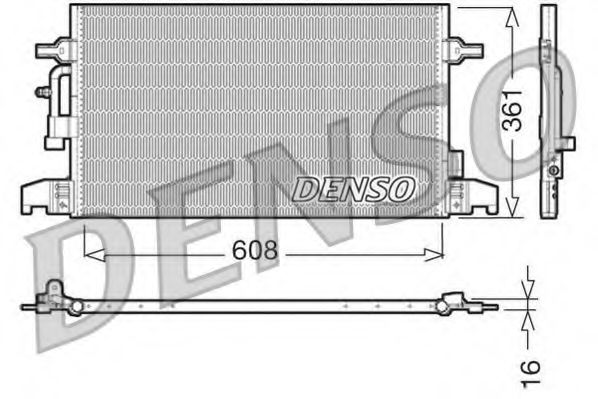 DCN02016 DENSO Кондиционер Конденсатор, кондиционер