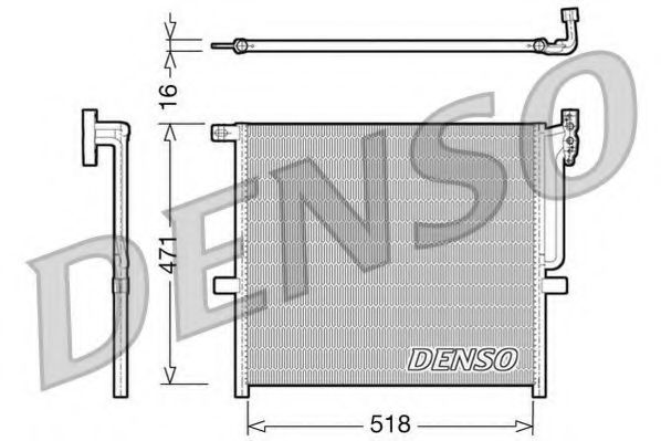 DCN05001 DENSO Air Conditioning Condenser, air conditioning