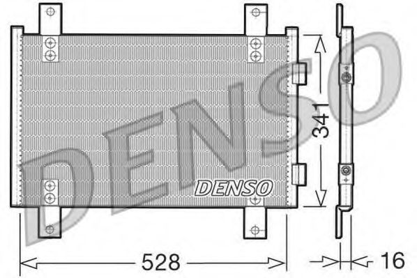 DCN07001 DENSO Condenser, air conditioning
