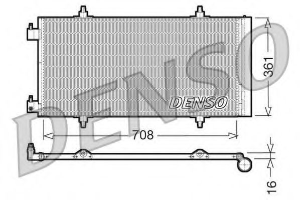 DCN07011 DENSO Condenser, air conditioning