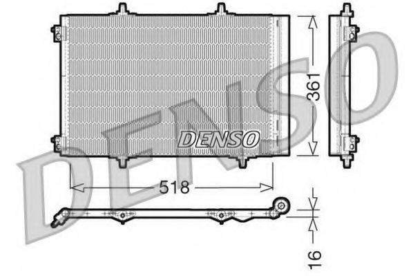 DCN07013 DENSO Condenser, air conditioning