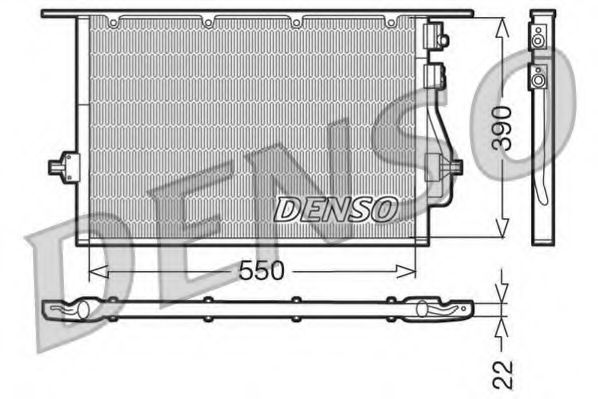 DCN10014 DENSO Condenser, air conditioning