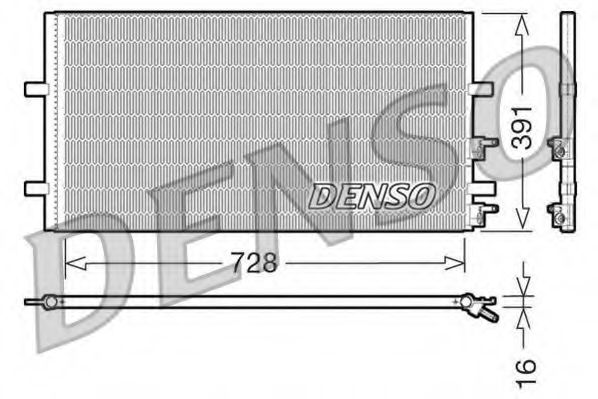DCN10017 DENSO Condenser, air conditioning