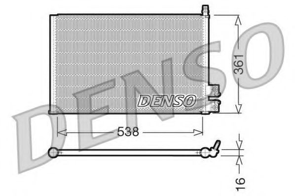 DCN10021 DENSO Condenser, air conditioning