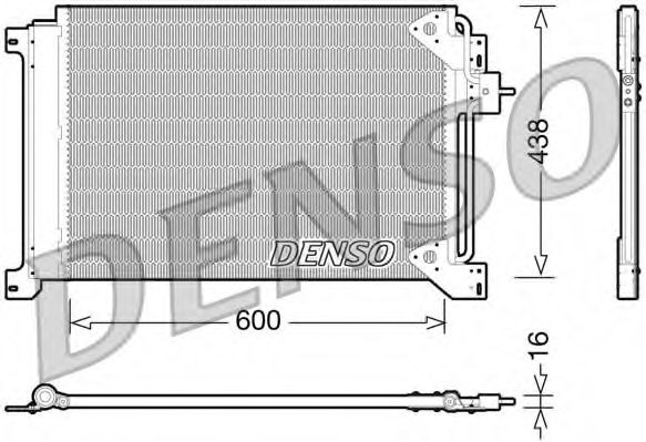 DCN12004 DENSO Condenser, air conditioning