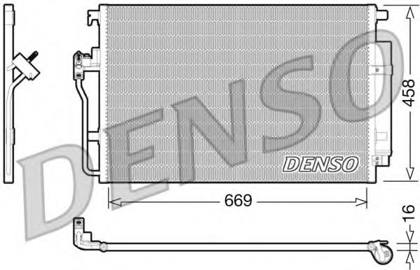 DCN17056 DENSO Condenser, air conditioning