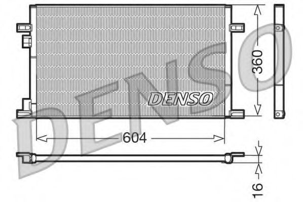 DCN23019 DENSO Condenser, air conditioning
