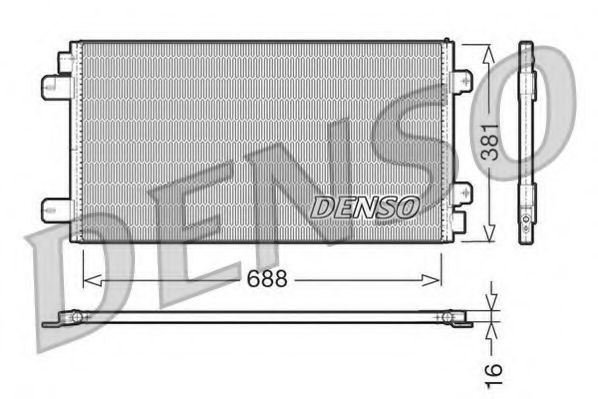 DCN23024 DENSO Kondensator, Klimaanlage