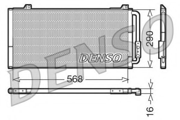 DCN24001 DENSO Condenser, air conditioning