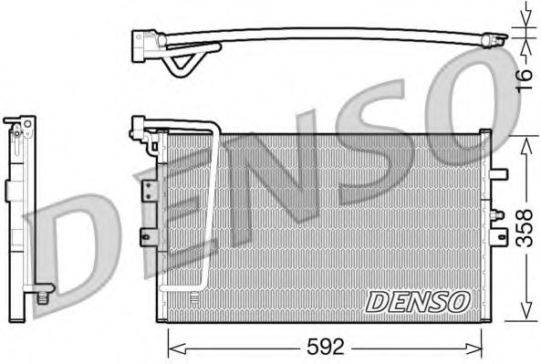 DCN25002 DENSO Condenser, air conditioning