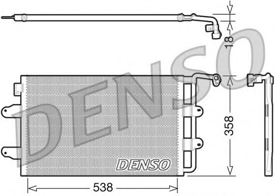 DCN32026 DENSO Condenser, air conditioning