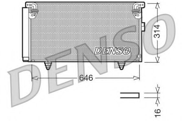 DCN36001 DENSO Condenser, air conditioning