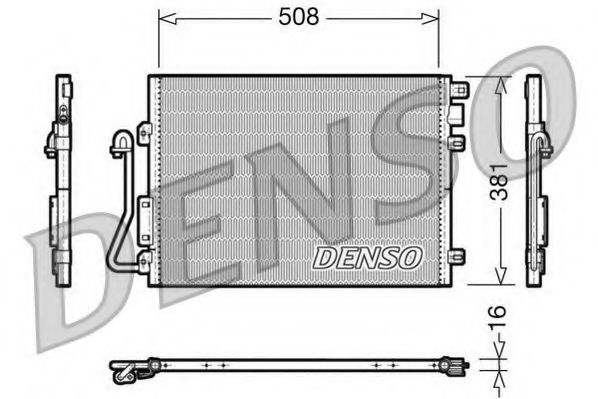 DCN37001 DENSO Condenser, air conditioning