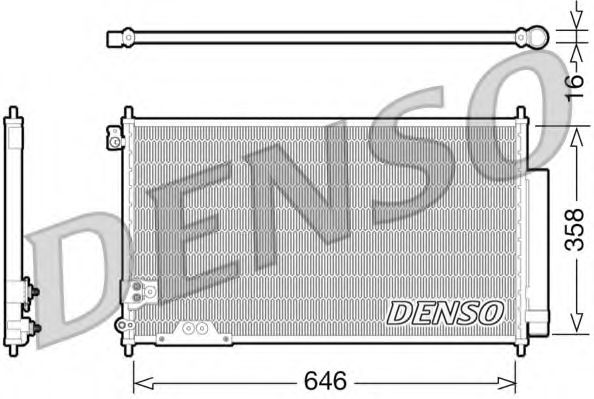 DCN40009 DENSO Condenser, air conditioning