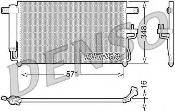 DCN41001 DENSO Condenser, air conditioning