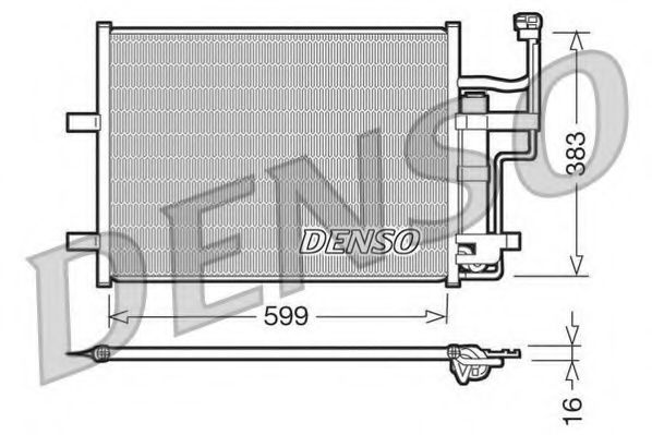 DCN44003 DENSO Condenser, air conditioning