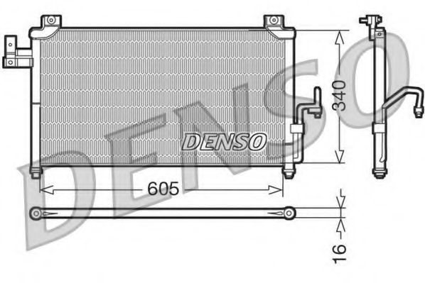 DCN44005 DENSO Condenser, air conditioning