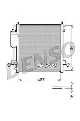 DCN45001 DENSO Condenser, air conditioning