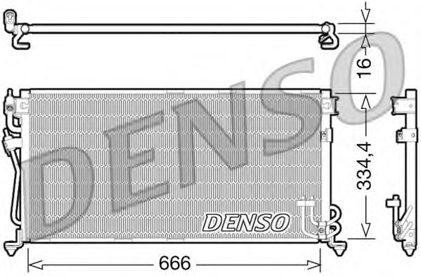 DCN45002 DENSO Condenser, air conditioning